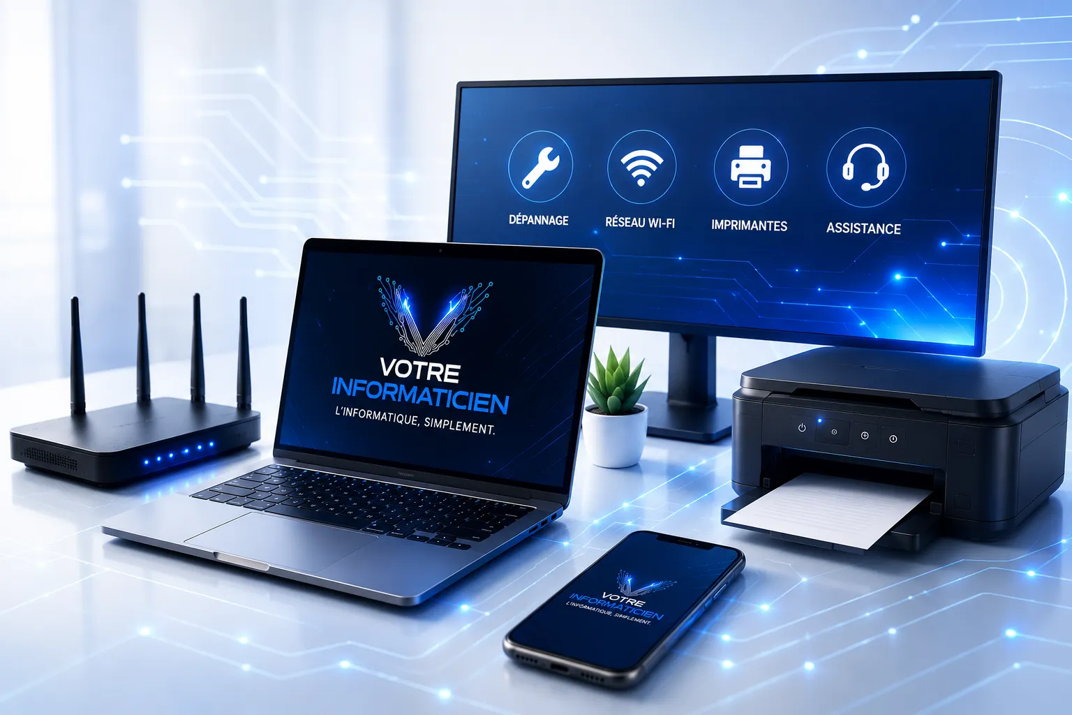 Espace de travail de Votre Informaticien à Mouthe